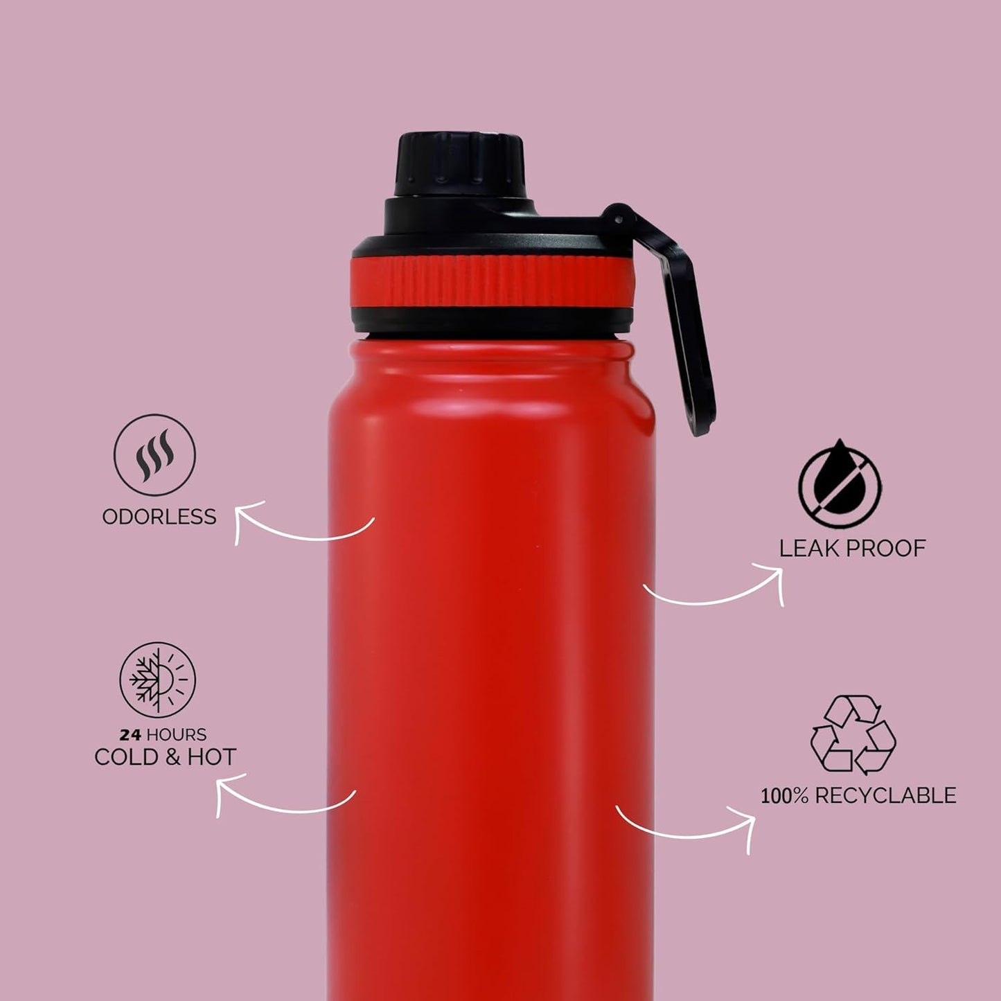 1000ml Stainless Steel Water Bottle | Double Wall Vacuum Insulated Flask | 14 Hrs Hot & 18 Hrs Cold | Perfect for Gifting & Daily Use