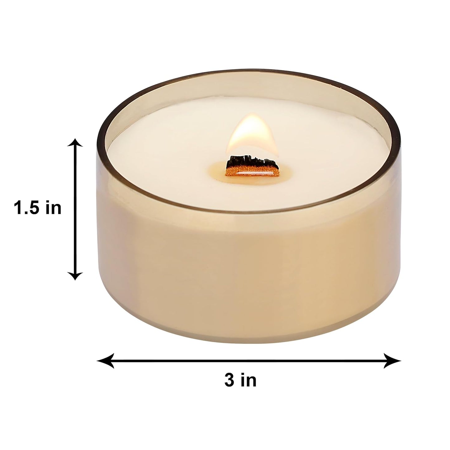 Premium Scented Soy Candle with Wooden Wick For Home Decor | 100% Soy Wax | Glaide Clip-On Design