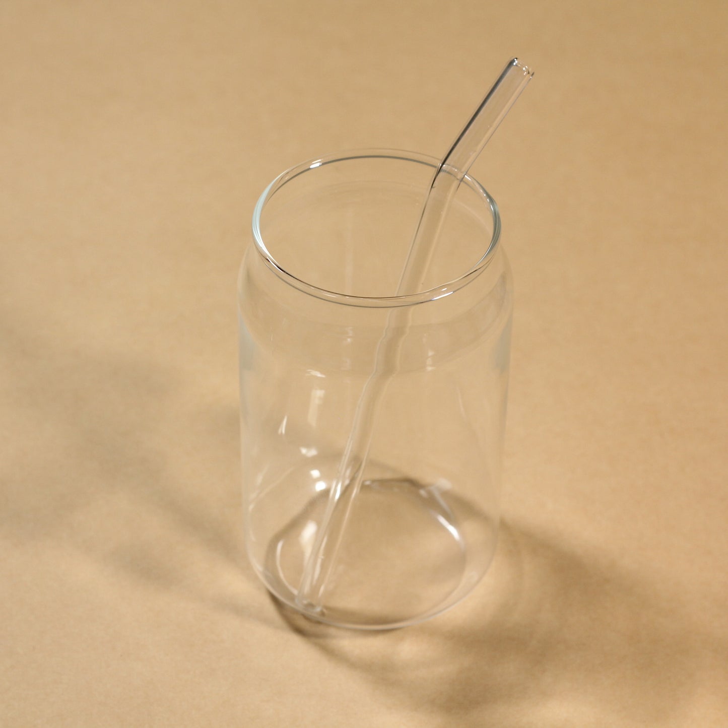 Can-Shaped Glass Tumblers with Straws - Set of 2 | 540ml | Sip in Style Anywhere!