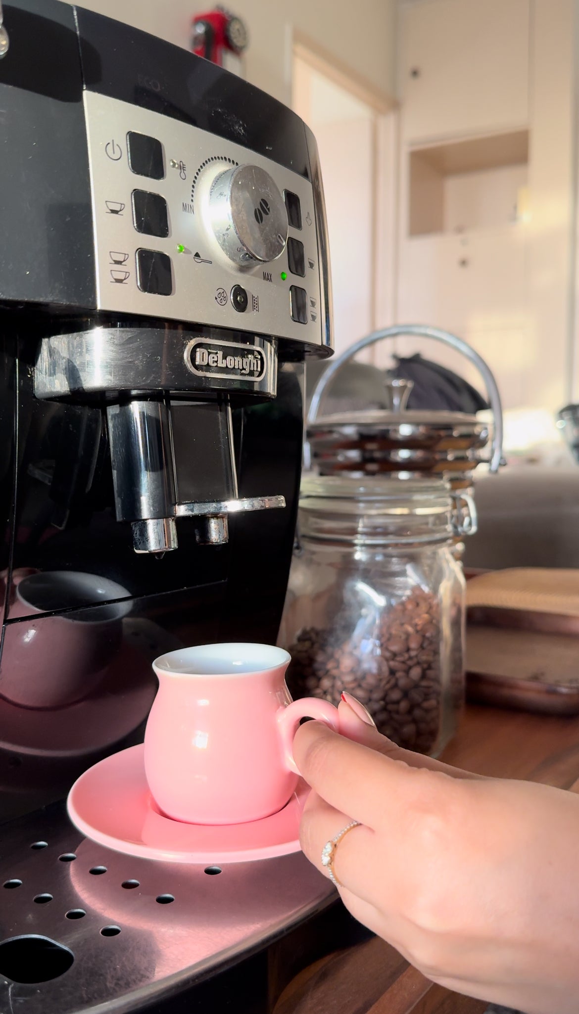 Pastel Pink Mini Espresso Cup and Saucer – Perfect Wake-Up Shots | Cute, Compact & Instagram-Worthy